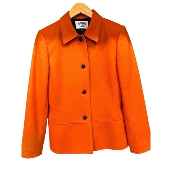 Vintage kasper wool fitted button up coat sz 6 - Picture 1 of 6